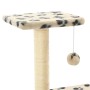 Katzenkratzer mit 65 cm Sisalstange in Beige mit Pfotenabdrücken. von , Katzenmöbel - Ref: Foro24-170549, Preis: 38,84 €, Rab...