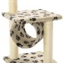 Katzenkratzer mit 65 cm Sisalstange in Beige mit Pfotenabdrücken. von , Katzenmöbel - Ref: Foro24-170549, Preis: 36,72 €, Rab...
