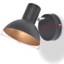 Wandlampen für 2 Glühbirnen E27 schwarz gold 2 Stück von , Wandleuchten - Ref: Foro24-244408, Preis: 23,99 €, Rabatt: %