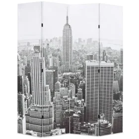 Biombo divisor plegable 160x170 cm Nueva York blanco y negro by , Room dividers - Ref: Foro24-245858, Price: 101,22 €, Discou...