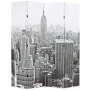 Biombo divisor plegable 160x170 cm Nueva York blanco y negro by , Room dividers - Ref: Foro24-245858, Price: 101,22 €, Discou...