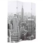 Biombo divisor plegable 160x170 cm Nueva York blanco y negro by , Room dividers - Ref: Foro24-245858, Price: 103,42 €, Discou...