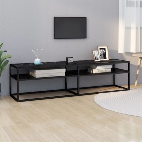TV-Möbel aus schwarzem Marmor in den Maßen 160x40x40,5 cm mit gehärtetem Glas. von , TV-Möbel - Ref: Foro24-331721, Preis: 92...