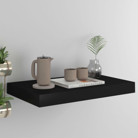 Black MDF floating wall shelf 40x23x3.8 cm by vidaXL, Shelves and shelves - Ref: Foro24-323826, Price: 22,43 €, Discount: %