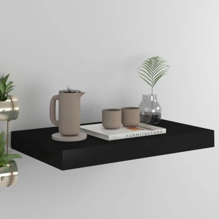 Black MDF floating wall shelf 40x23x3.8 cm by vidaXL, Shelves and shelves - Ref: Foro24-323826, Price: 21,80 €, Discount: %