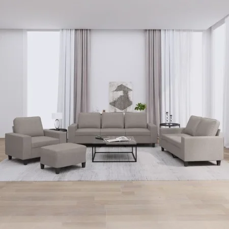 Juego de sofás 4 piezas tela gris taupe by , Sofas - Ref: Foro24-3201881, Price: 806,61 €, Discount: %