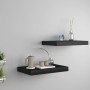 Floating wall shelves 2 pcs MDF black 40x23x3.8 cm by vidaXL, Shelves and shelves - Ref: Foro24-323827, Price: 28,97 €, Disco...