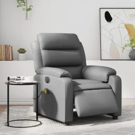 Sillón de masaje reclinable eléctrico cuero sintético gris de , Sillones - Ref: Foro24-3205038, Precio: 274,59 €, Descuento: %