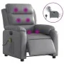 Sillón de masaje reclinable eléctrico cuero sintético gris by , Armchairs - Ref: Foro24-3205038, Price: 274,42 €, Discount: %