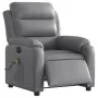 Sillón de masaje reclinable eléctrico cuero sintético gris by , Armchairs - Ref: Foro24-3205038, Price: 274,42 €, Discount: %
