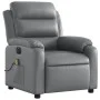 Sillón de masaje reclinable eléctrico cuero sintético gris by , Armchairs - Ref: Foro24-3205038, Price: 274,42 €, Discount: %