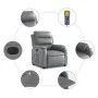Sillón de masaje reclinable eléctrico cuero sintético gris by , Armchairs - Ref: Foro24-3205038, Price: 274,42 €, Discount: %