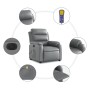 Sillón de masaje reclinable eléctrico cuero sintético gris by , Armchairs - Ref: Foro24-3205038, Price: 269,42 €, Discount: %