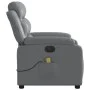 Sillón de masaje reclinable eléctrico cuero sintético gris by , Armchairs - Ref: Foro24-3205038, Price: 274,42 €, Discount: %