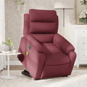 Sillón de masaje eléctrico reclinable elevable tela rojo tinto by , Armchairs - Ref: Foro24-3205019, Price: 392,87 €, Discoun...