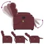 Sillón de masaje eléctrico reclinable elevable tela rojo tinto de , Sillones - Ref: Foro24-3205019, Precio: 390,62 €, Descuen...