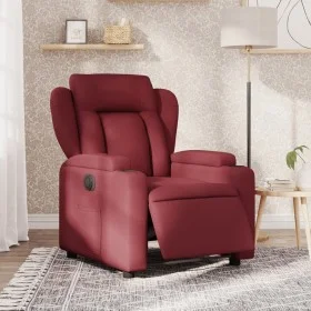 Sillón reclinable eléctrico tela rojo tinto by , Armchairs - Ref: Foro24-3204461, Price: 262,93 €, Discount: %