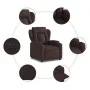 Sillón reclinable eléctrico tela marrón oscuro by , Armchairs - Ref: Foro24-3204463, Price: 275,70 €, Discount: %
