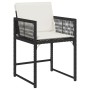 Sillas de jardín con cojines 4 unidades ratán sintético negro by , Garden chairs - Ref: Foro24-365017, Price: 156,47 €, Disco...