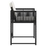 Sillas de jardín con cojines 4 unidades ratán sintético negro by , Garden chairs - Ref: Foro24-365017, Price: 156,47 €, Disco...