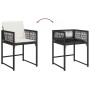 Sillas de jardín con cojines 4 unidades ratán sintético negro by , Garden chairs - Ref: Foro24-365017, Price: 156,47 €, Disco...