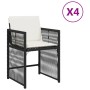 Sillas de jardín con cojines 4 unidades ratán sintético negro by , Garden chairs - Ref: Foro24-365034, Price: 191,20 €, Disco...