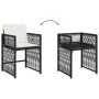 Gartenstühle mit Kissen, 4 Stück, aus schwarzem synthetischem Rattan von , Gartenstühle - Ref: Foro24-365034, Preis: 191,20 €...