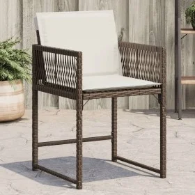 Gartenstühle mit Kissen, 4 Stück, aus braunem synthetischem Rattan. von , Gartenstühle - Ref: Foro24-365020, Preis: 183,67 €,...