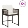 Sillas de jardín con cojines 4 unidades ratán sintético marrón by , Garden chairs - Ref: Foro24-365020, Price: 183,67 €, Disc...