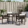 Sillas de jardín con cojines 4 unidades ratán sintético marrón by , Garden chairs - Ref: Foro24-365020, Price: 183,67 €, Disc...