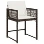 Sillas de jardín con cojines 4 unidades ratán sintético marrón by , Garden chairs - Ref: Foro24-365020, Price: 183,67 €, Disc...