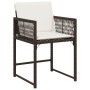 Sillas de jardín con cojines 4 unidades ratán sintético marrón by , Garden chairs - Ref: Foro24-365020, Price: 160,77 €, Disc...