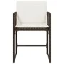 Sillas de jardín con cojines 4 unidades ratán sintético marrón by , Garden chairs - Ref: Foro24-365020, Price: 183,67 €, Disc...