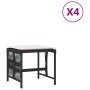 Taburetes de jardín con cojines 4 uds ratán PE negro 41x41x36cm by , Outdoor ottomans - Ref: Foro24-365055, Price: 97,79 €, D...