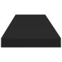 Black MDF floating wall shelf 90x23.5x3.8 cm by vidaXL, Shelves and shelves - Ref: Foro24-323838, Price: 27,83 €, Discount: %