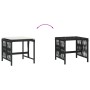 Taburetes de jardín con cojines 4 uds ratán PE negro 41x41x36cm by , Outdoor ottomans - Ref: Foro24-365055, Price: 97,79 €, D...