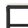 Taburetes de jardín con cojines 4 uds ratán PE negro 41x41x36cm by , Outdoor ottomans - Ref: Foro24-365055, Price: 97,79 €, D...