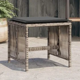 Taburetes de jardín con cojines 4 uds ratán PE gris 41x41x36 cm von , Hocker für den Außenbereich - Ref: Foro24-365057, Preis...