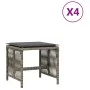 Taburetes de jardín con cojines 4 uds ratán PE gris 41x41x36 cm von , Hocker für den Außenbereich - Ref: Foro24-365057, Preis...