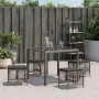 Taburetes de jardín con cojines 4 uds ratán PE gris 41x41x36 cm von , Hocker für den Außenbereich - Ref: Foro24-365057, Preis...