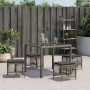 Taburetes de jardín con cojines 4 uds ratán PE gris 41x41x36 cm von , Hocker für den Außenbereich - Ref: Foro24-365057, Preis...