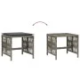 Taburetes de jardín con cojines 4 uds ratán PE gris 41x41x36 cm von , Hocker für den Außenbereich - Ref: Foro24-365057, Preis...