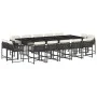 Set comedor de jardín con cojines 15 pzas ratán sintético negro de , Conjuntos de jardín - Ref: Foro24-3211590, Precio: 959,7...