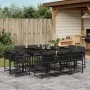 Set de comedor jardín 11 pzas con cojines ratán sintético negro von , Gartensets - Ref: Foro24-3211567, Preis: 615,53 €, Raba...