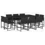 Set de comedor jardín 11 pzas con cojines ratán sintético negro von , Gartensets - Ref: Foro24-3211567, Preis: 550,48 €, Raba...