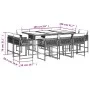 Set de comedor jardín 11 pzas con cojines ratán sintético negro von , Gartensets - Ref: Foro24-3211567, Preis: 615,53 €, Raba...