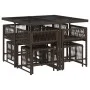 Set comedor para jardín 9 pzas y cojines ratán sintético marrón by , Garden sets - Ref: Foro24-3211497, Price: 384,36 €, Disc...