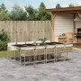 Set comedor de jardín 11 pzas con cojines ratán sintético beige de , Conjuntos de jardín - Ref: Foro24-3211474, Precio: 769,7...