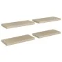 Floating wall shelf 4 pcs MDF oak 60x23.5x3.8 cm by vidaXL, Shelves and shelves - Ref: Foro24-323876, Price: 62,61 €, Discoun...