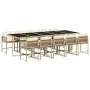 Set comedor de jardín 11 pzas con cojines ratán sintético beige de , Conjuntos de jardín - Ref: Foro24-3211474, Precio: 769,7...
